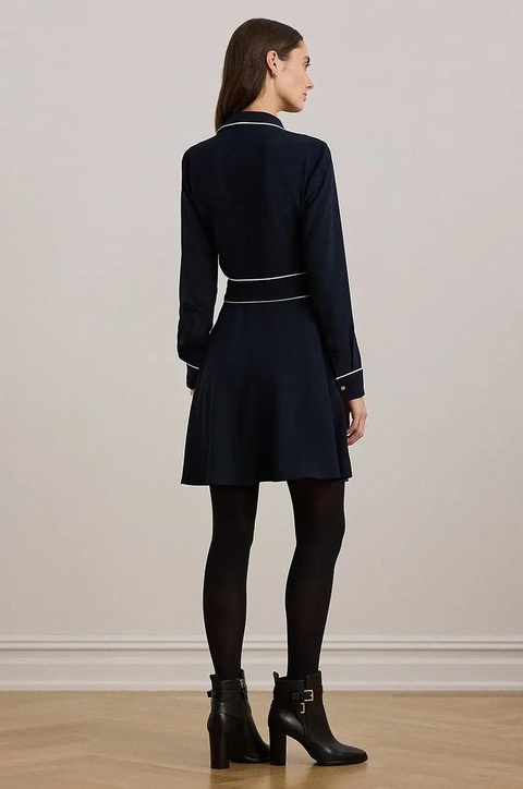 Lauren Ralph Lauren sukienka kolor granatowy mini rozkloszowana 250957412 - zdjęcie produktu nr 2