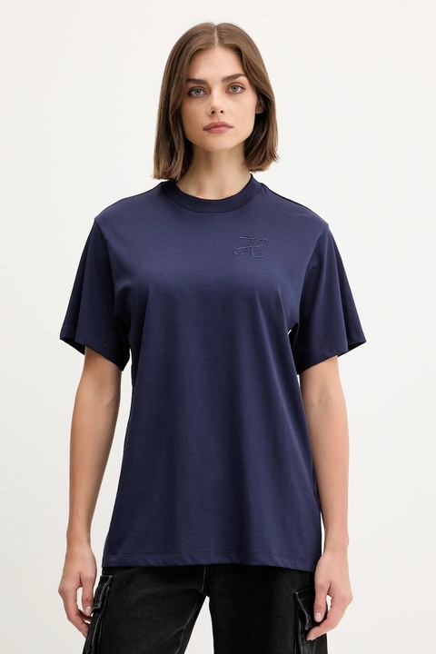 HUGO t-shirt bawełniany damski kolor granatowy 50550901 - zdjęcie produktu nr 1