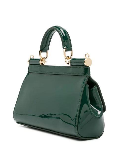 Dolce & Gabbana small Sicily patent-leather tote bag - Green - zdjęcie produktu nr 2