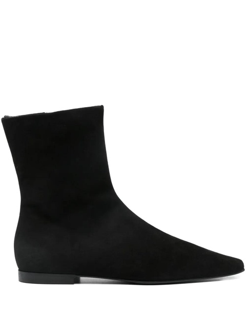 TOTEME zipped suede pointed-toe boots - Black - zdjęcie produktu nr 1