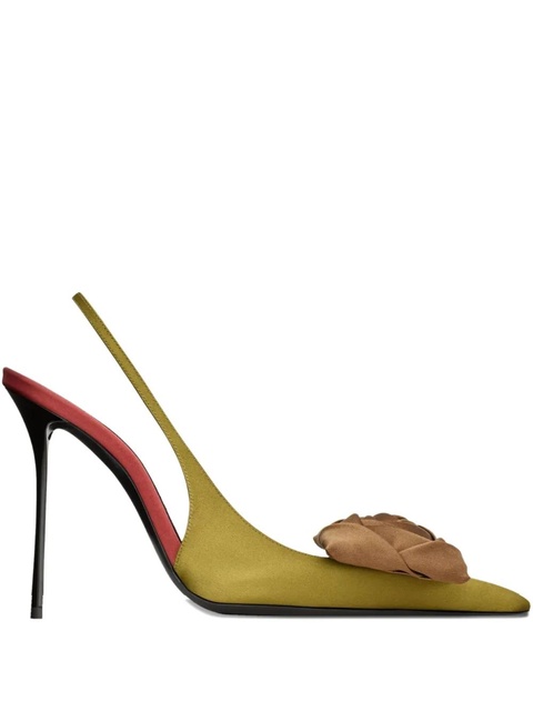 Saint Laurent 110mm Amalia slingback heeled pumps - Green - zdjęcie produktu nr 2