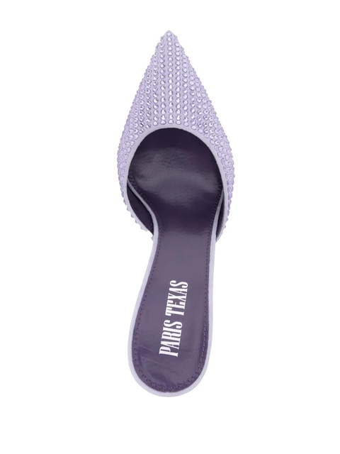 Paris Texas Hollywood 75mm crystal-embellished mules - Purple - zdjęcie produktu nr 2