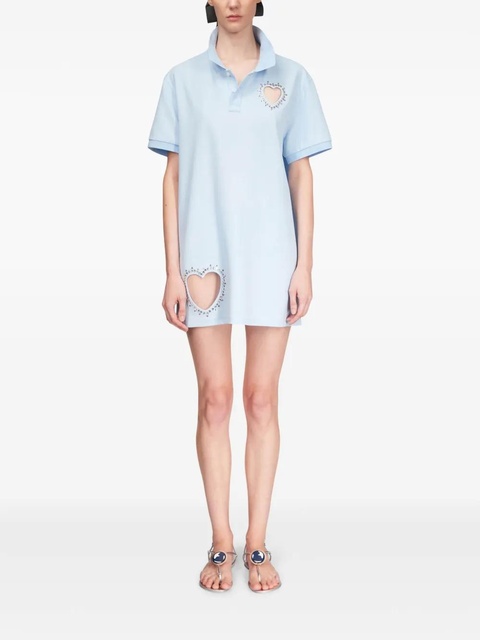 AREA crystal-embellished cut-out minidress - Blue - zdjęcie produktu nr 2