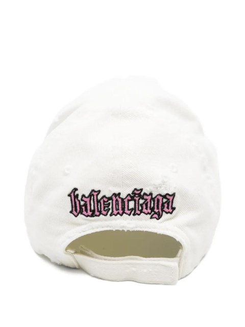 Balenciaga Blackletter Script logo-embroidered cap - White - zdjęcie produktu nr 2