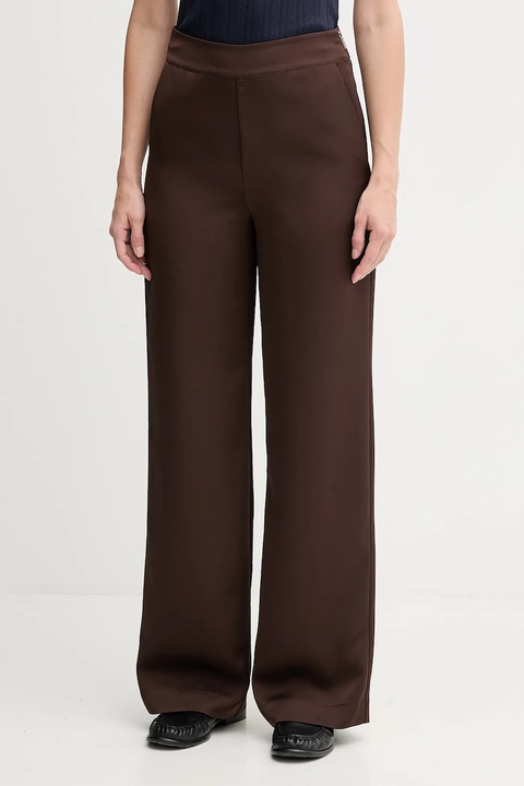Joop! spodnie damskie kolor brązowy proste high waist 30048199 - zdjęcie produktu nr 1