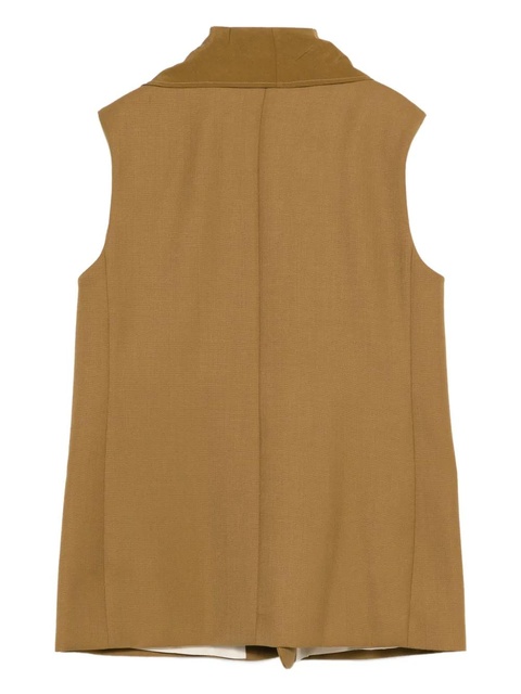 Alysi scarf-detail sleeveless blazer - Neutrals - zdjęcie produktu nr 2