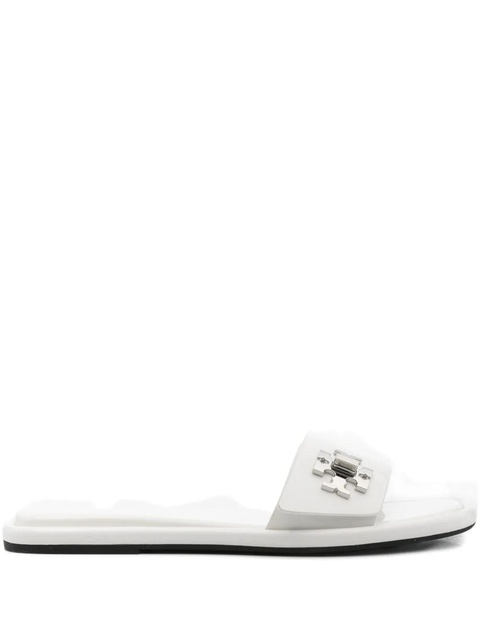 Tory Burch logo-plaque sandals - White - zdjęcie produktu nr 2