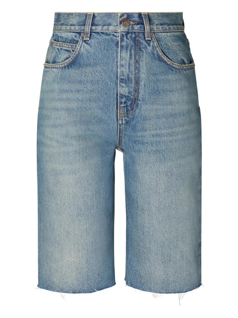 Tory Burch distressed denim shorts - Blue - zdjęcie produktu nr 1