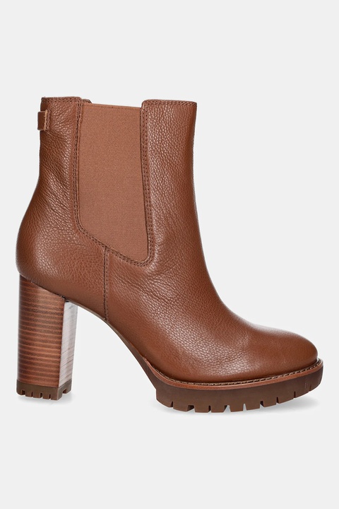 Lauren Ralph Lauren botki skórzane Layne damskie kolor brązowy na słupku 802974391002 - zdjęcie produktu nr 1