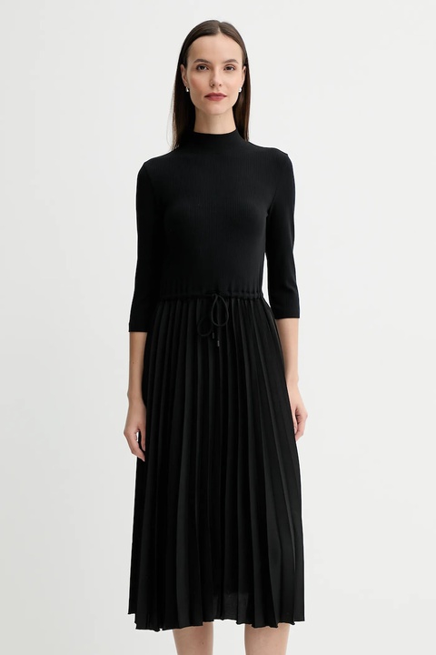 Tommy Hilfiger sukienka kolor czarny midi rozkloszowana WW0WW46138 - zdjęcie produktu nr 2