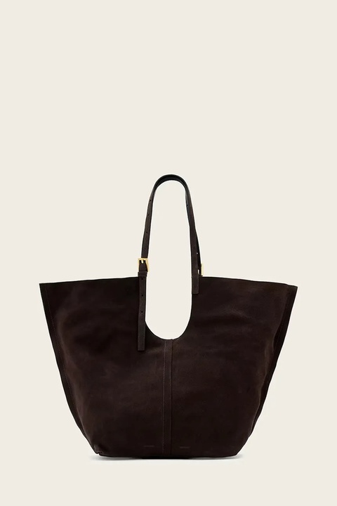 AllSaints torba zamszowa ARA kolor brązowy W338XC - zdjęcie produktu nr 1