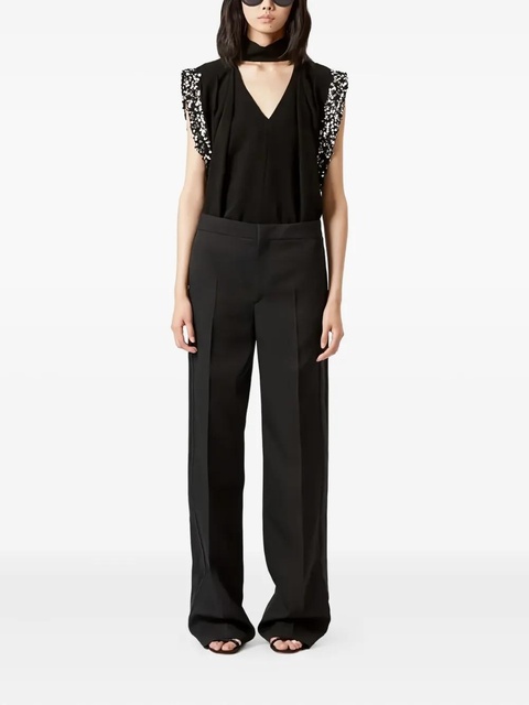 ISABEL MARANT Scarly satin trousers - Black - zdjęcie produktu nr 1