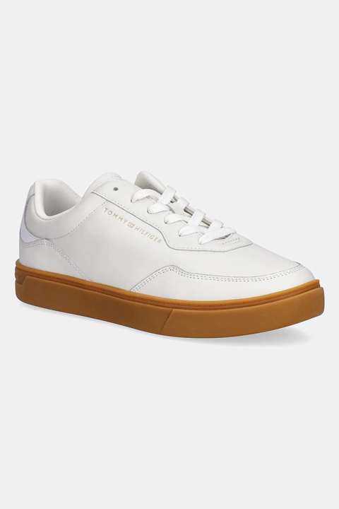 Tommy Hilfiger sneakersy skórzane CASUAL CUPSOLE SNEAKER damskie kolor beżowy FW0FW08689 - zdjęcie produktu nr 1