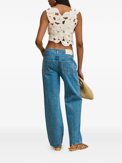 Cult Gaia Harrington flower-lace sleeveless top - White - zdjęcie produktu nr 2