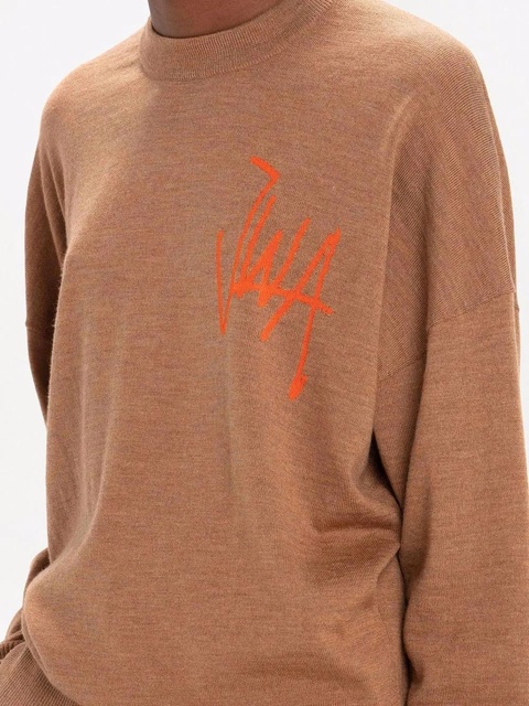 JW Anderson logo-embroidered jumper - Brown - zdjęcie produktu nr 2