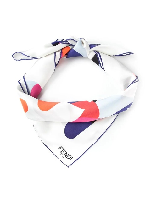 FENDI 'Fendi Roma' print scarf - White - zdjęcie produktu nr 1