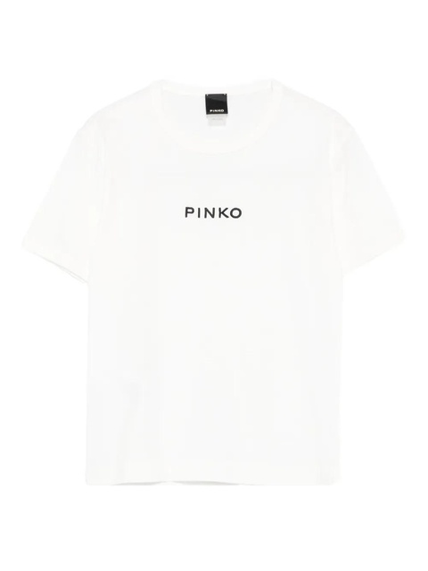 PINKO logo-embroidered T-shirt - White - zdjęcie produktu nr 1