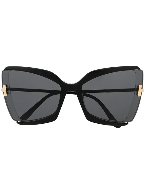 TOM FORD Eyewear oversized butterfly-frame sunglasses - Black - zdjęcie produktu nr 1