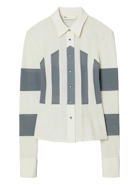 Tory Burch striped button-up shirt - White - zdjęcie produktu nr 1
