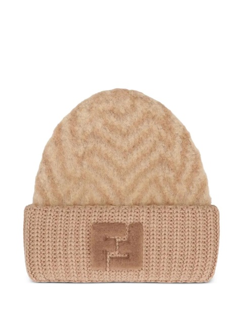 FENDI chevron FF beanie - Neutrals - zdjęcie produktu nr 1