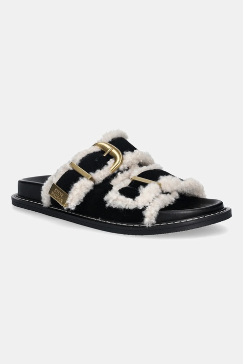 Steve Madden klapki zamszowe Arch-F damskie kolor czarny 11005031 - zdjęcie produktu nr 1