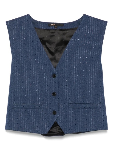 Maje pinstriped vest - Blue - zdjęcie produktu nr 1