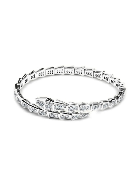 Bvlgari 18k white gold slim Serpenti Viper diamond bracelet - Silver - zdjęcie produktu nr 1