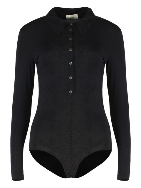 Magda Butrym eyelet-collar bodysuit - Black - zdjęcie produktu nr 1