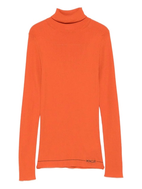 Moncler ribbed turtleneck sweater - Orange - zdjęcie produktu nr 2