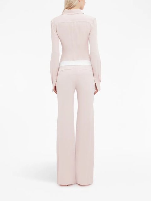 Victoria Beckham side-panel detail flared trousers - Pink - zdjęcie produktu nr 1