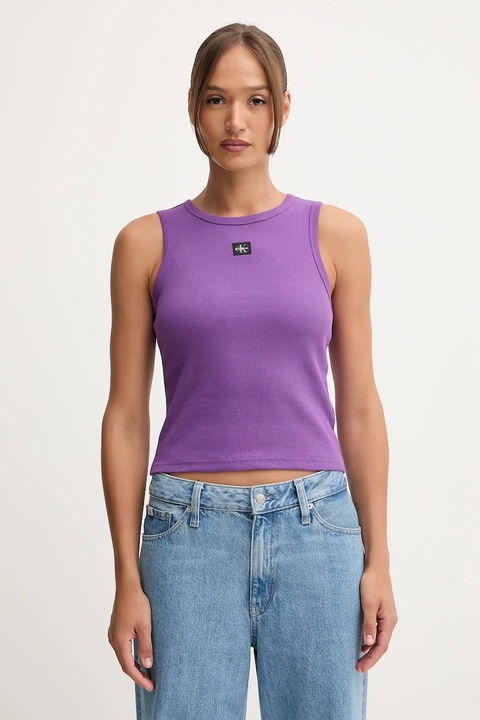Calvin Klein Jeans top kolor fioletowy LV047C201G - zdjęcie produktu nr 1