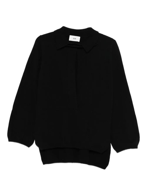 SOLOTRE polo-collar sweater - Black - zdjęcie produktu nr 1