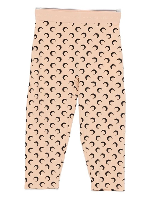 Marine Serre moon-print cropped trousers - Neutrals - zdjęcie produktu nr 1