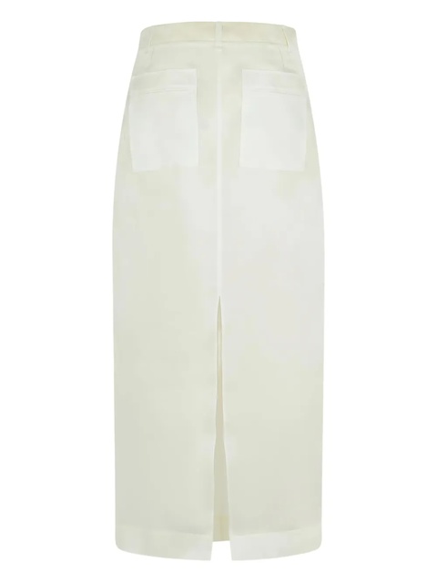 KHAITE Lucian silk pencil skirt - Neutrals - zdjęcie produktu nr 1