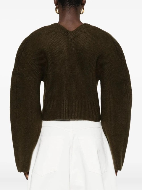 Cult Gaia Mayalu hook-detail cardigan - Green - zdjęcie produktu nr 2