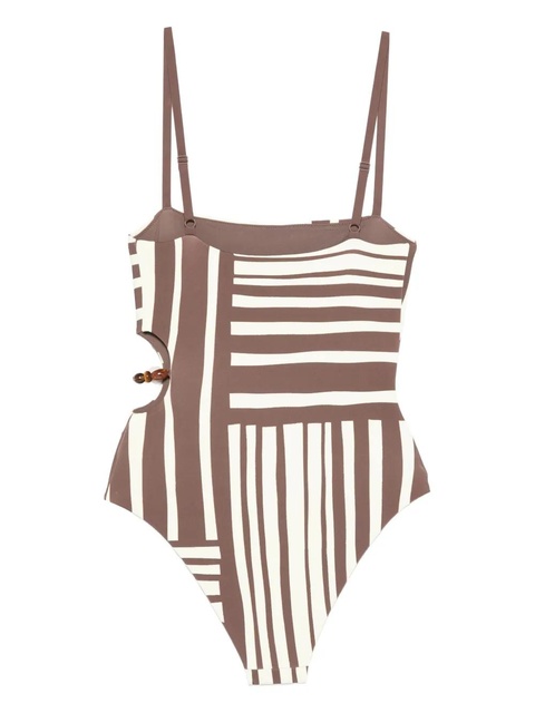 SIR. Linocut beaded swimsuit - Brown - zdjęcie produktu nr 1