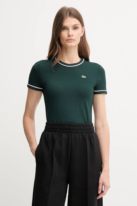 Lacoste t-shirt damski kolor zielony TF5289 - zdjęcie produktu nr 1