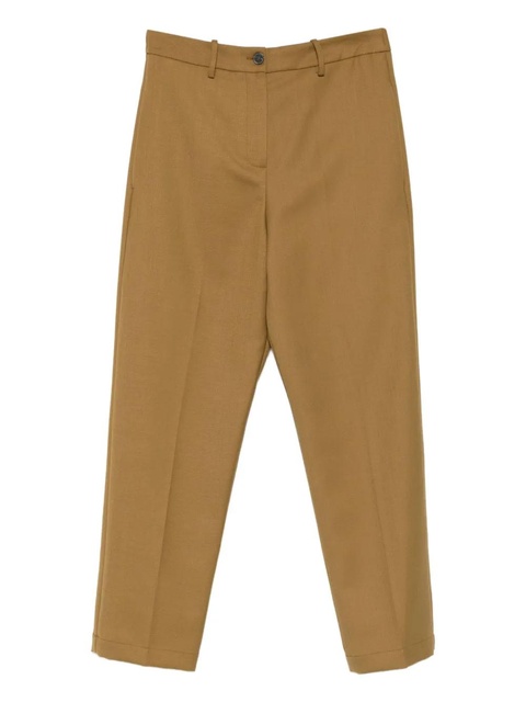 Alysi pressed-crease cotton trousers - Brown - zdjęcie produktu nr 1
