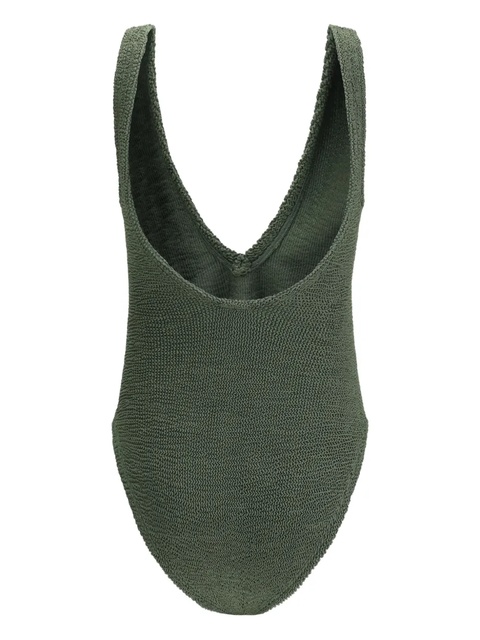Hunza G Sadie v-neck ribbed swimsuit - Green - zdjęcie produktu nr 1
