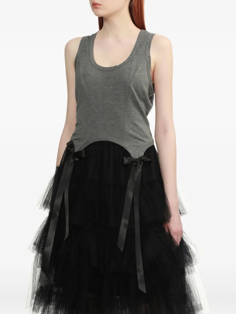 Simone Rocha ribbon-detail top - Grey - zdjęcie produktu nr 2