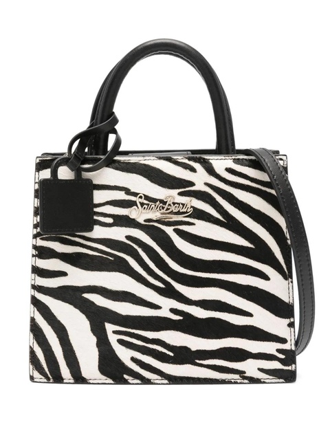 MC2 Saint Barth zebra-print mini bag - Black - zdjęcie produktu nr 1