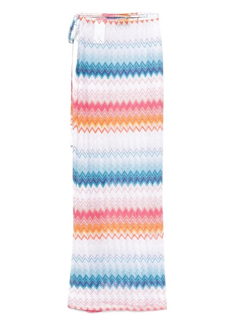 Missoni zigzag-woven wrap maxi skirt - Blue - zdjęcie produktu nr 2