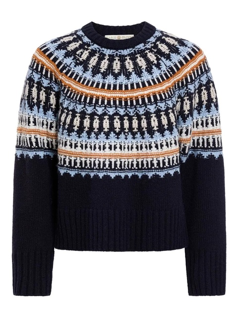 Marie Oliver Dion patterned sweater - Blue - zdjęcie produktu nr 1