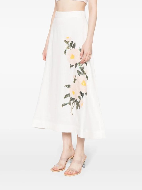 ZIMMERMANN Natura flare skirt - White - zdjęcie produktu nr 2