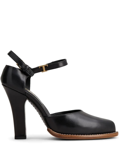 Tod's logo-plaque leather pumps - Black - zdjęcie produktu nr 1