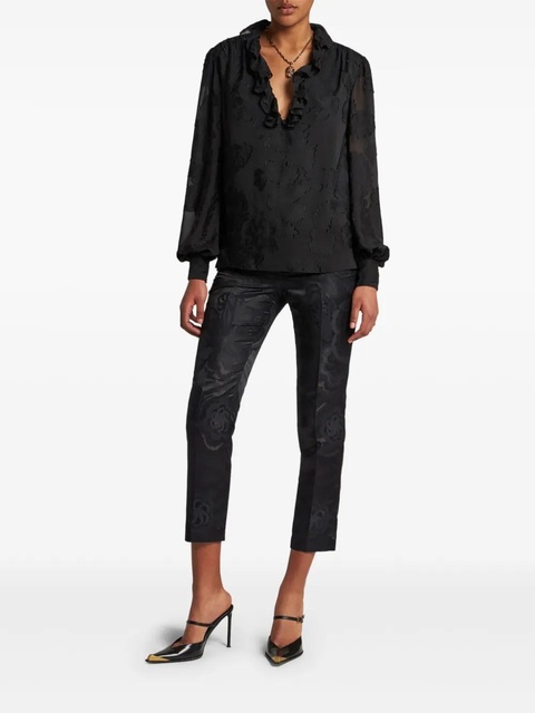 ETRO jacquard tapered trousers - Black - zdjęcie produktu nr 2