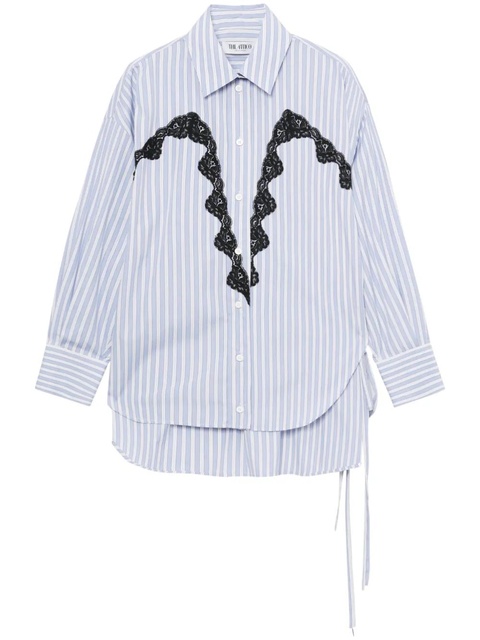 The Attico lace-trim shirt - White - zdjęcie produktu nr 1