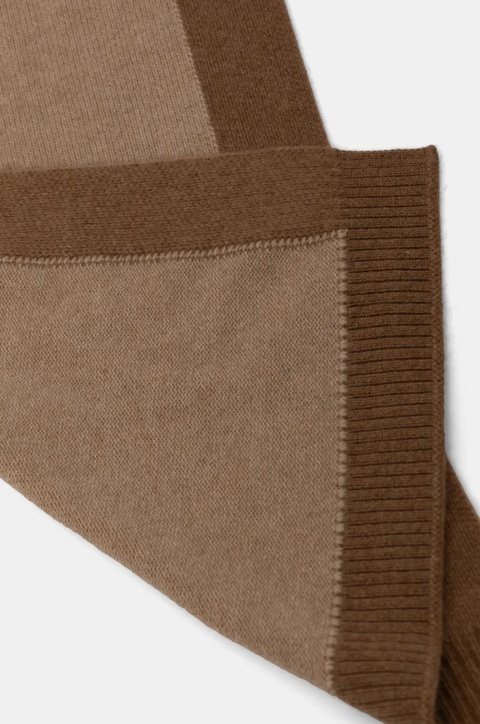 AERON szalik kaszmirowy kolor brązowy wzorzysty SC022548 - zdjęcie produktu nr 2