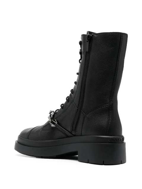 Jimmy Choo Nari grained-texture leather boots - Black - zdjęcie produktu nr 2