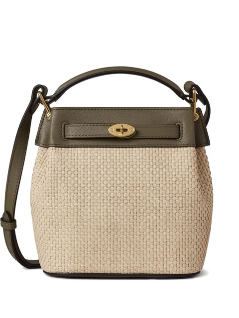 Mulberry raffia leather bucket bag - Neutrals - zdjęcie produktu nr 1